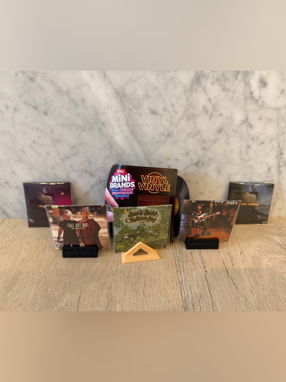 Mini Brands Vinyl Toy Set - 5 records one accessory set.